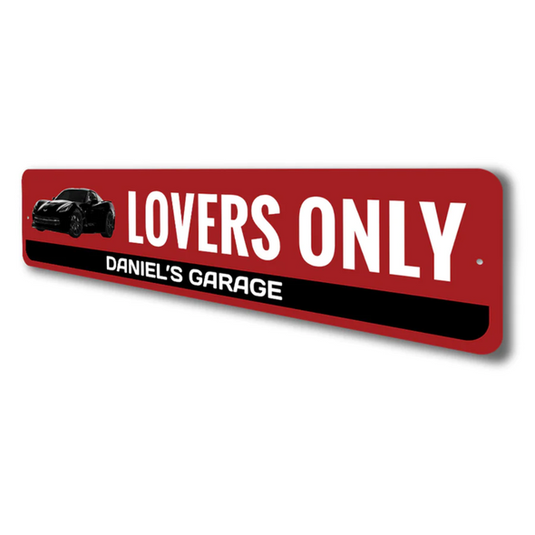 Personalized Corvette Lovers Only Sign - Aluminum Sign
