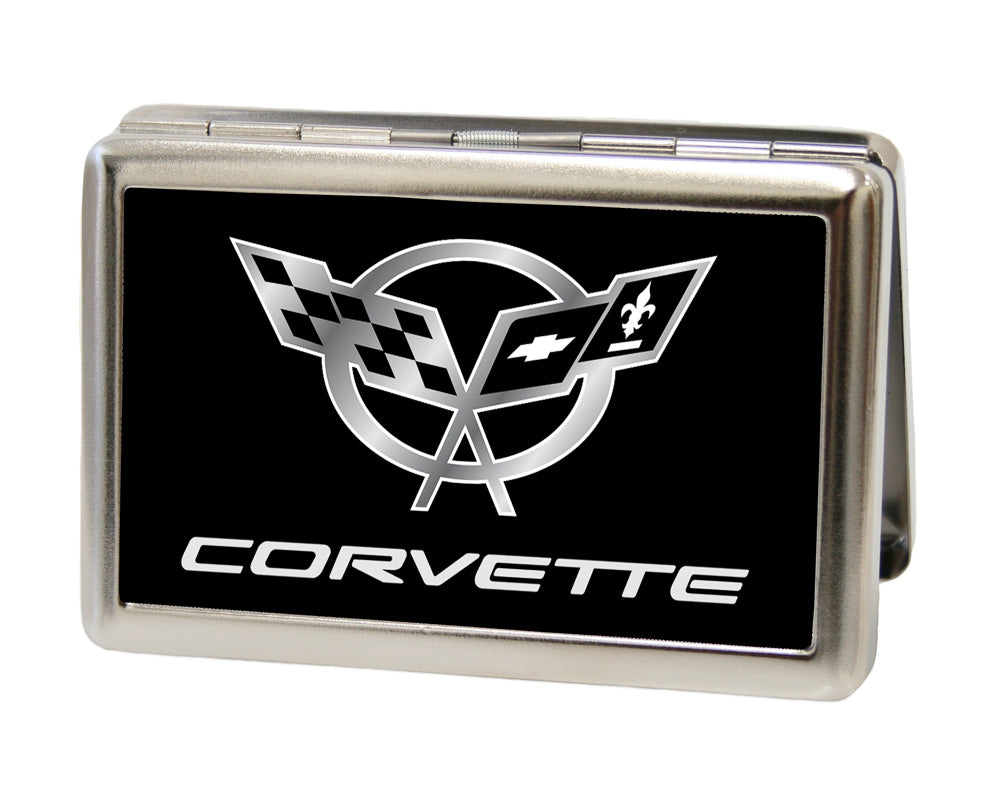 Corvette C5 Business Card Holder FCG Black & Silver - Large