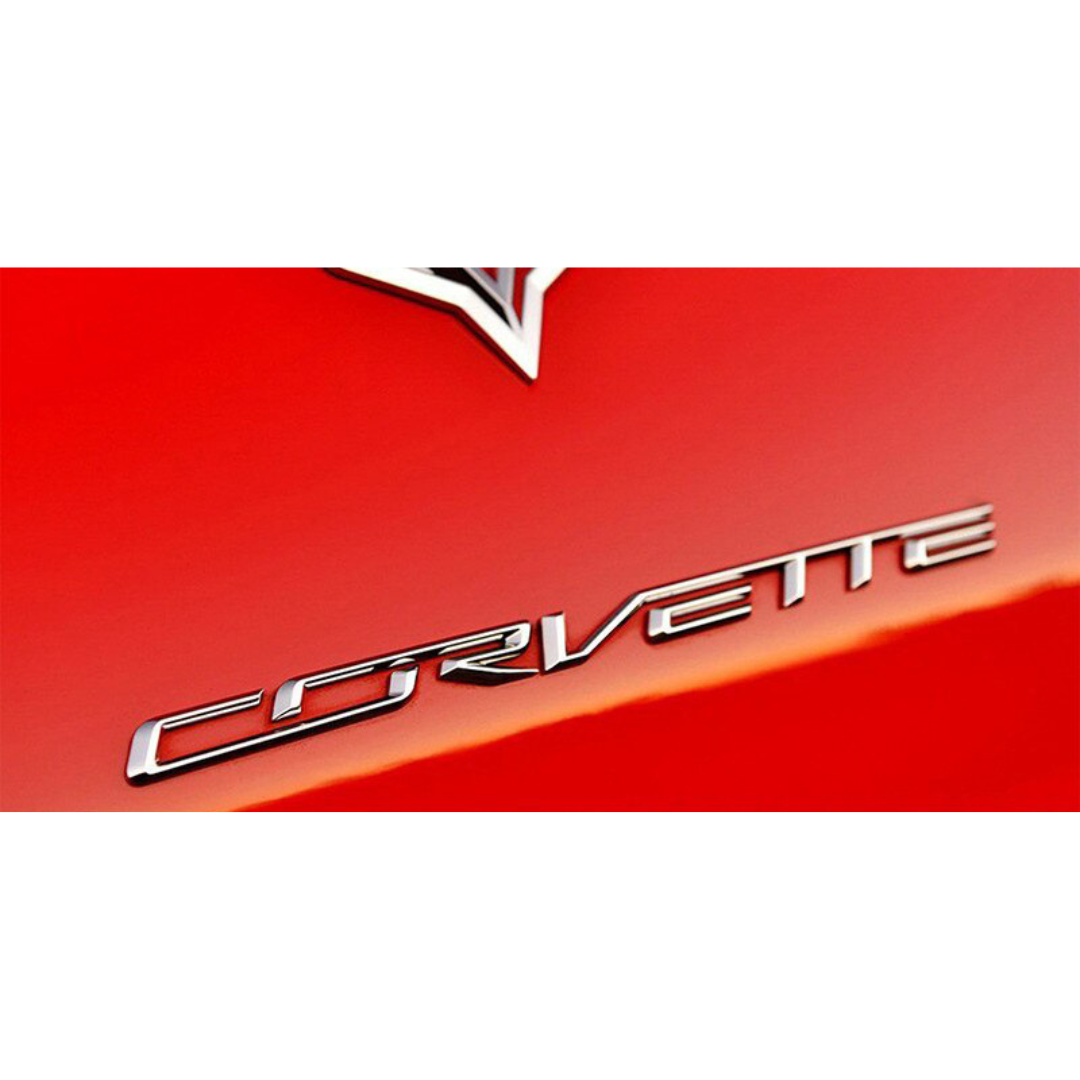 2014-2019 Corvette Rear Bumper Corvette Lettering - Chrome - CA