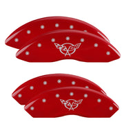 C5 Cross Flags Emblem, Red - C5 Corvette MGP Brake Caliper Covers