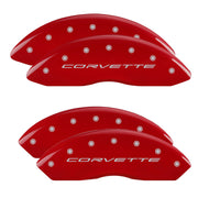 Corvette C8 Logo, Red - C8 Corvette 4-Piece MGP Brake Caliper Covers