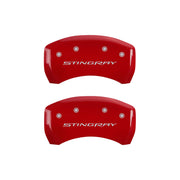 Stingray Emblem, Red - C8 Corvette 4-Piece MGP Brake Caliper Covers