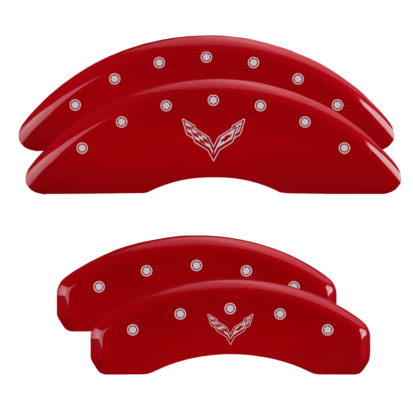 C7 Cross Flags Emblem, Red - C7 Corvette Stingray MGP Brake Caliper Covers