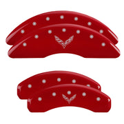 C7 Cross Flags Emblem, Red - C7 Corvette Grand Sport MGP Brake Caliper Covers