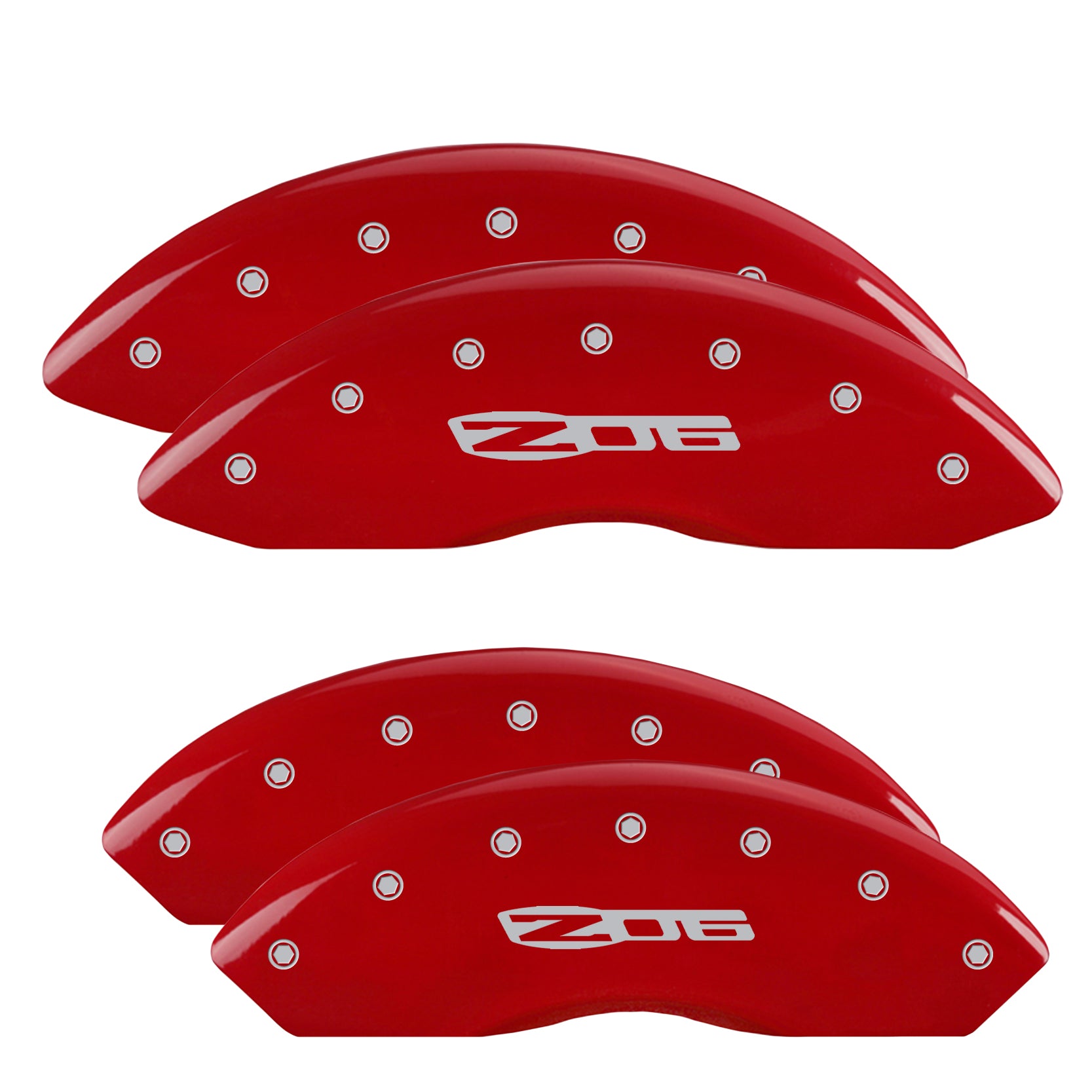 Z06, Red - C8 Corvette 4-Piece MGP Brake Caliper Covers