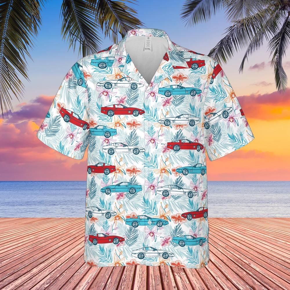 C4 Corvette Men's Red White & Blue Hawaiian Shirt
