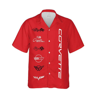 Corvette Generations C1-C6 Logos Hawaiian Shirt
