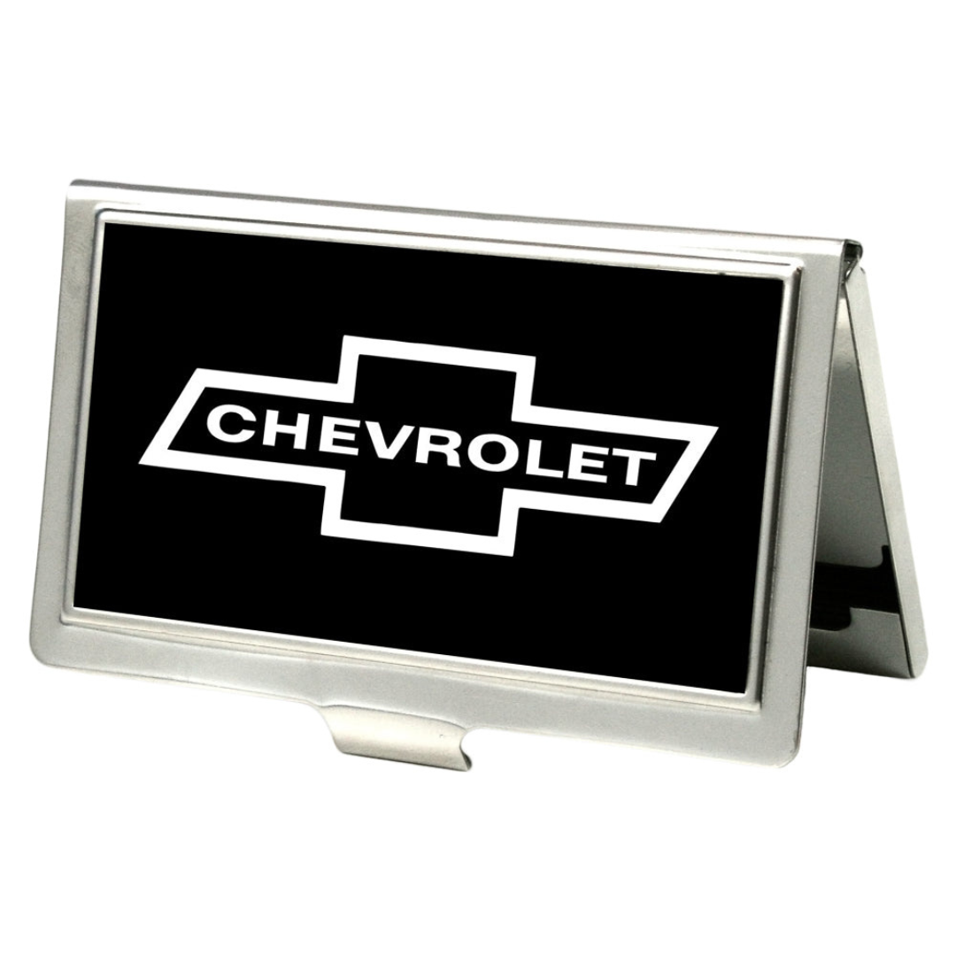 1965 Chevrolet Bowtie FCG Black & White Business Card Holder Small