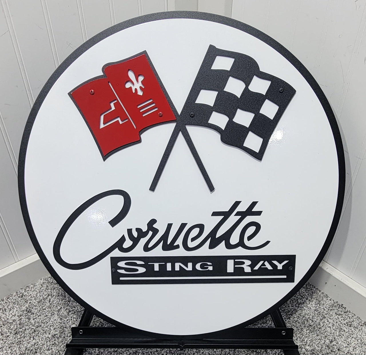C2 Corvette Stingray '63-'67 Decorative 3D Metal Wall Art