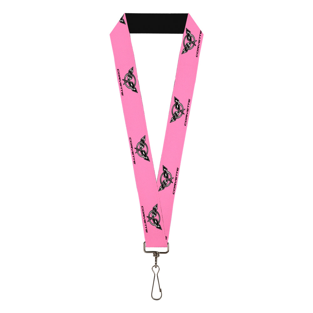 Corvette C5 Crossed Flags Logo Lanyard - 1.0"