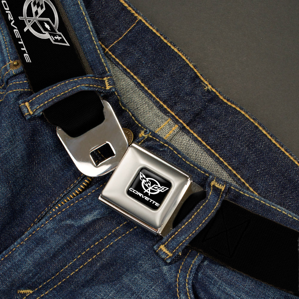 Corvette C5 Crossed Flags Logo - Seatbelt Belt