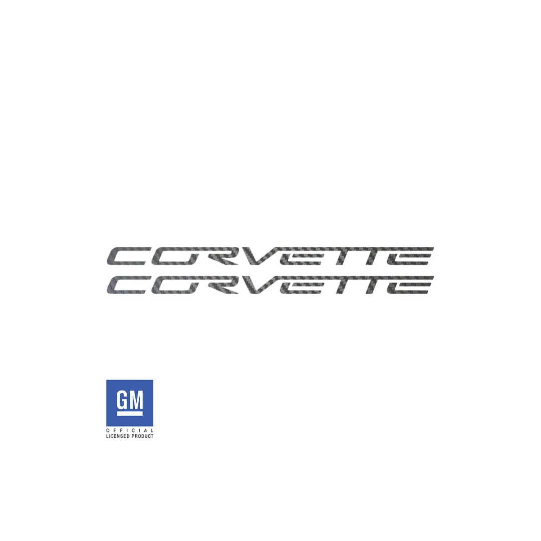 Corvette Side Skirt Vinyl Decals - Corvette Script - CA