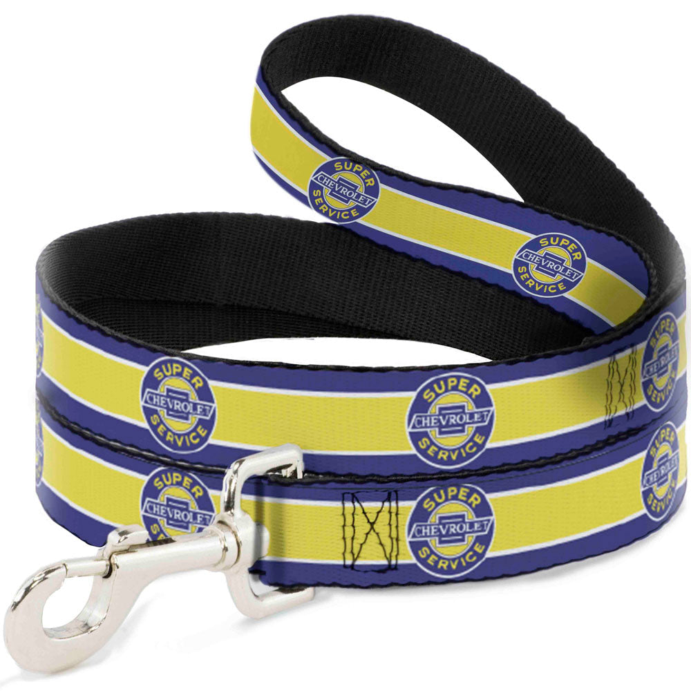 Chevrolet Super Service Logo Stripe Blue & Yellow Dog Leash
