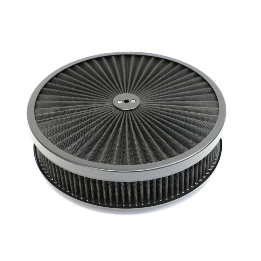 1963-1982 Corvette Super Flow 14in Air Cleaner Assembly W/Black Edge
