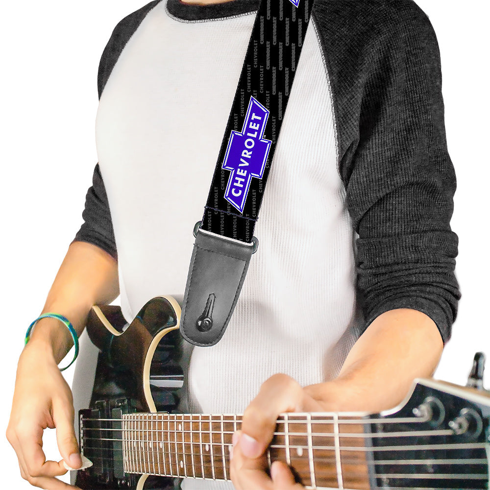 Chevy Bowtie With Text Guitar Strap