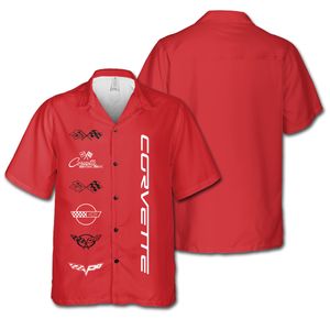 Corvette Generations Hawaiian Shirt - Bright Red
