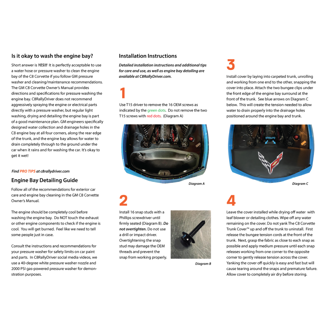 Trunk Cover Screw Packet