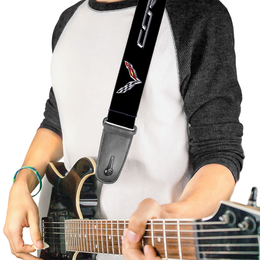 Corvette C7 Logo - Guitar Strap