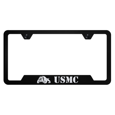 usmc-bulldog-cut-out-frame-laser-etched-black-44619-corvette-store-online