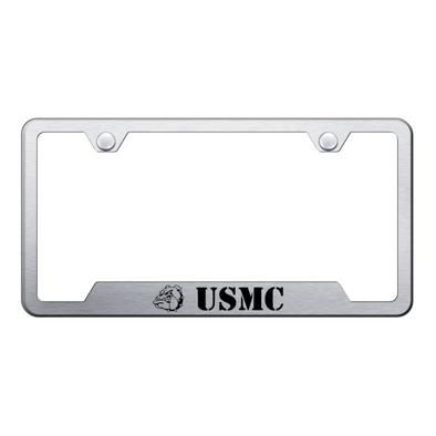 usmc-bulldog-head-cut-out-frame-laser-etched-brushed-44622-corvette-store-online