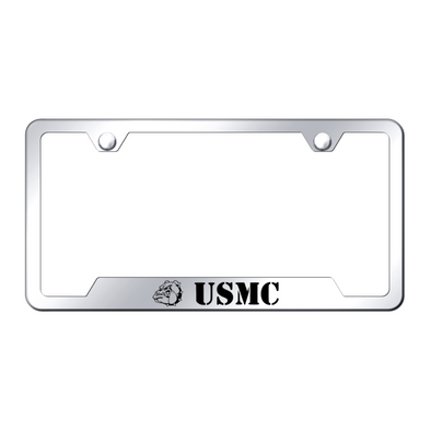 usmc-bulldog-head-cut-out-frame-laser-etched-mirrored-44621-corvette-store-online