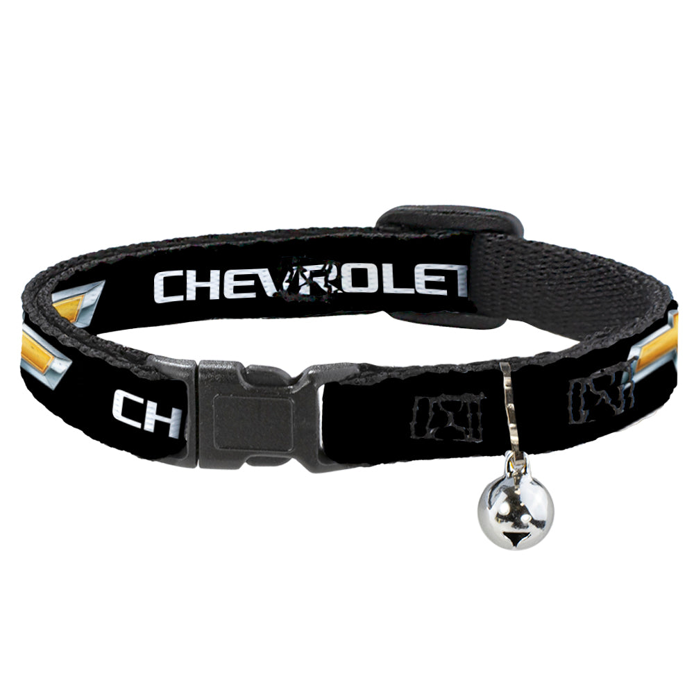 Chevrolet Bowtie Black & Gold Cat Collar Breakaway