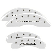 C7 Corvette Script Front / Z51 Rear, White - C7 Corvette Stingray MGP Brake Caliper Covers