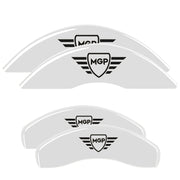 MGP Shield — Engraved, White - C5 Corvette MGP Brake Caliper Covers