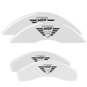 MGP Shield — Engraved, White - C7 Corvette Grand Sport MGP Brake Caliper Covers