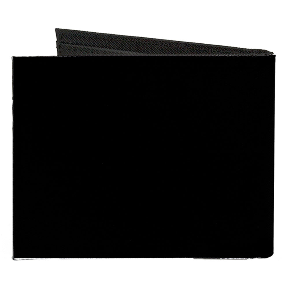 Corvette C3 Crossed Flags Logo Canvas Bi-Fold Wallet - Black