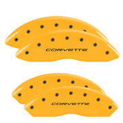 C5 Corvette Script, Yellow - C5 Corvette MGP Brake Caliper Covers