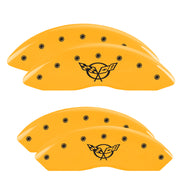 C5 Cross Flags Emblem, Yellow - C5 Corvette MGP Brake Caliper Covers