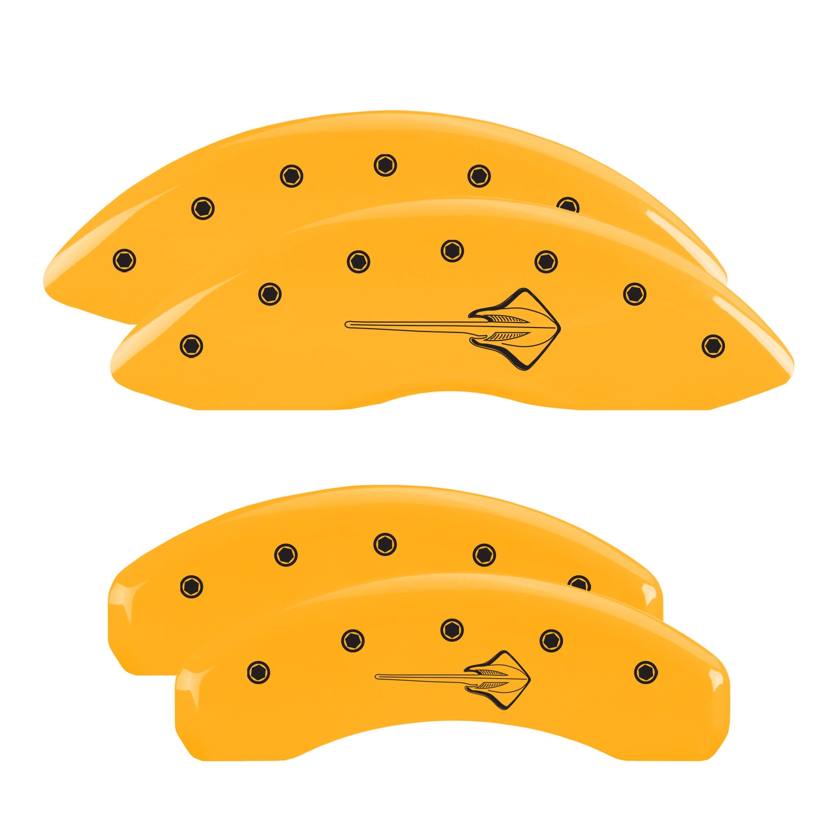 C7 Stingray Emblem, Yellow - C7 Corvette Stingray MGP Brake Caliper Covers
