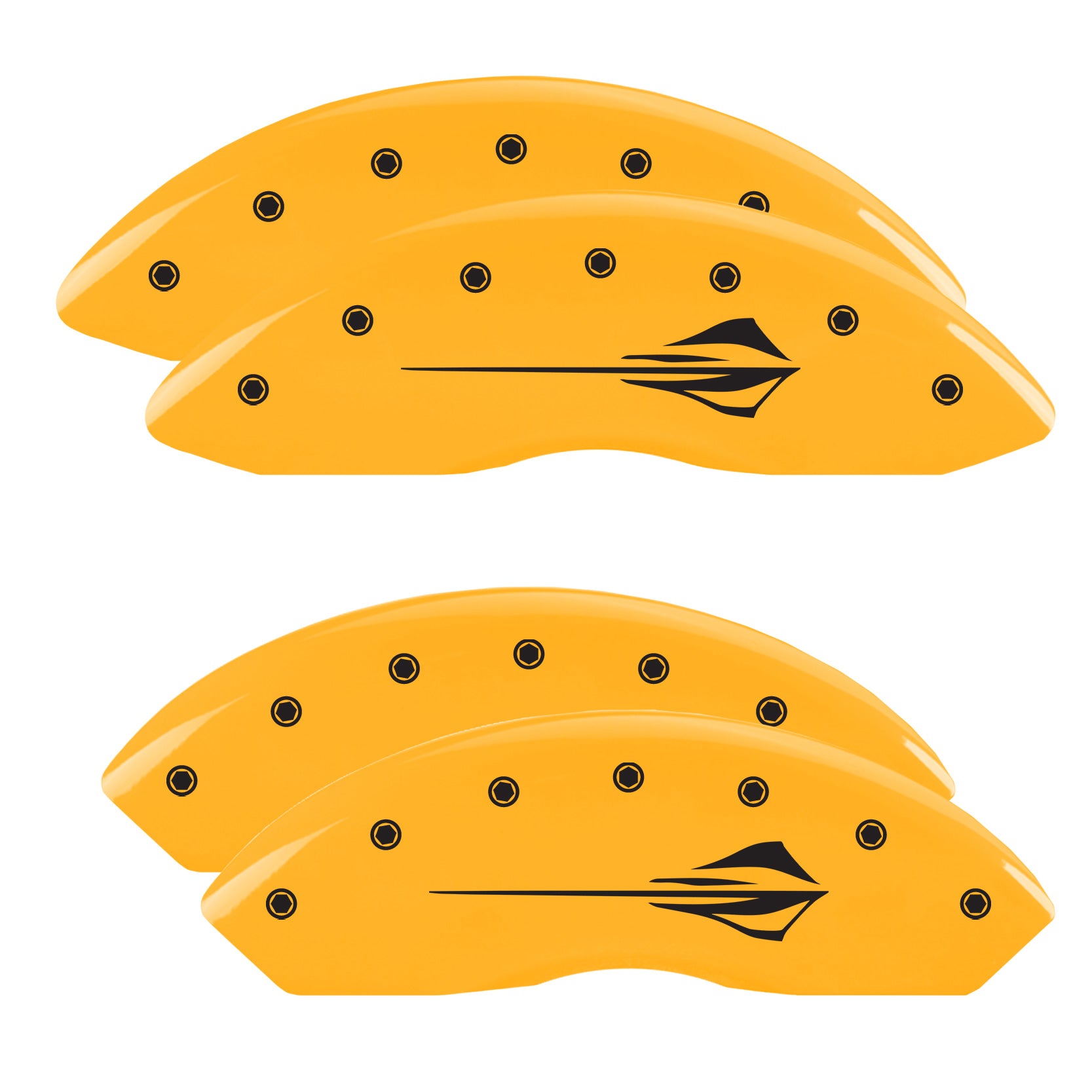 Stingray Emblem C8, Yellow - C8 Corvette 4-Piece MGP Brake Caliper Covers