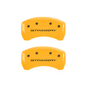 Stingray Emblem, Yellow - C8 Corvette 4-Piece MGP Brake Caliper Covers