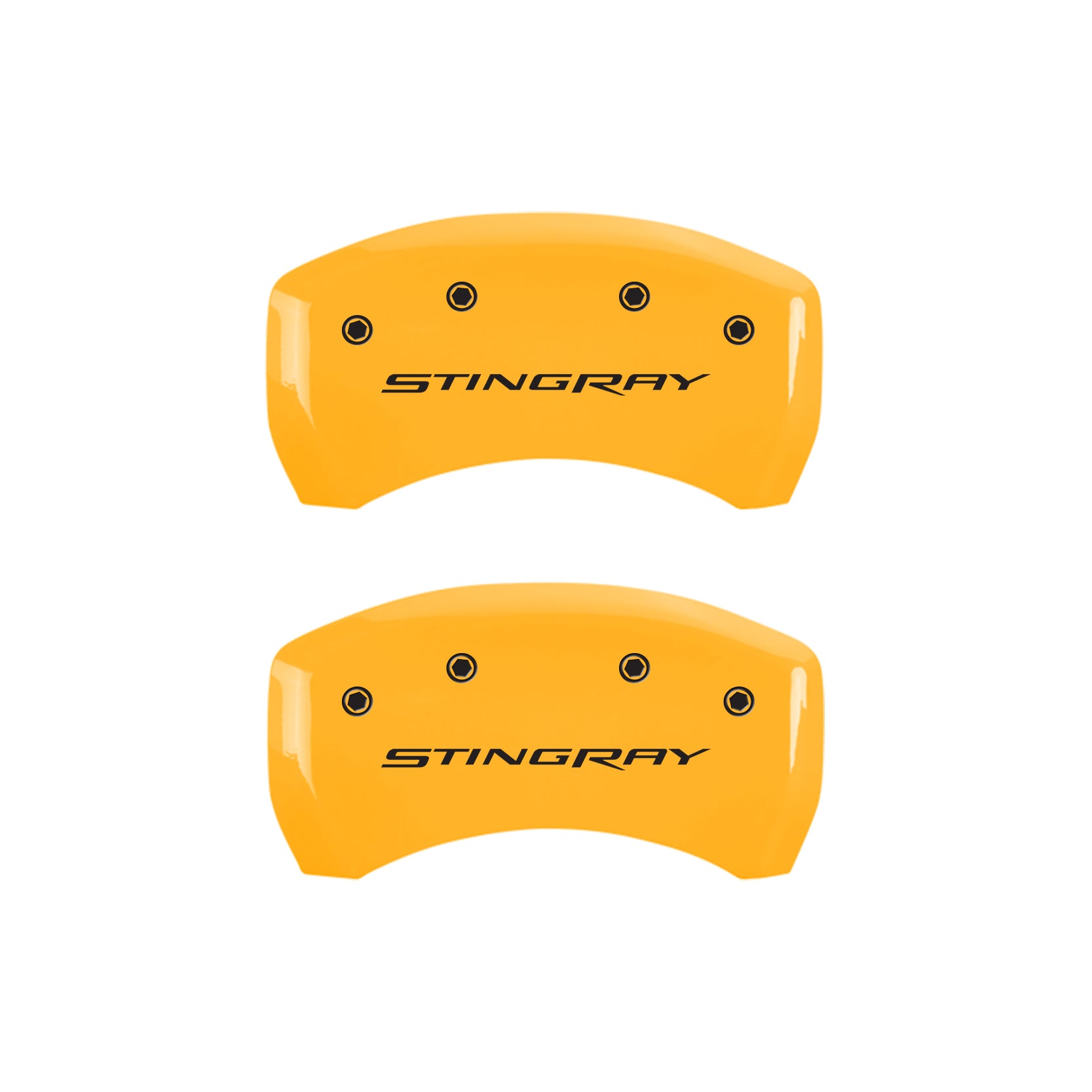 Stingray Emblem, Yellow - C8 Corvette 4-Piece MGP Brake Caliper Covers