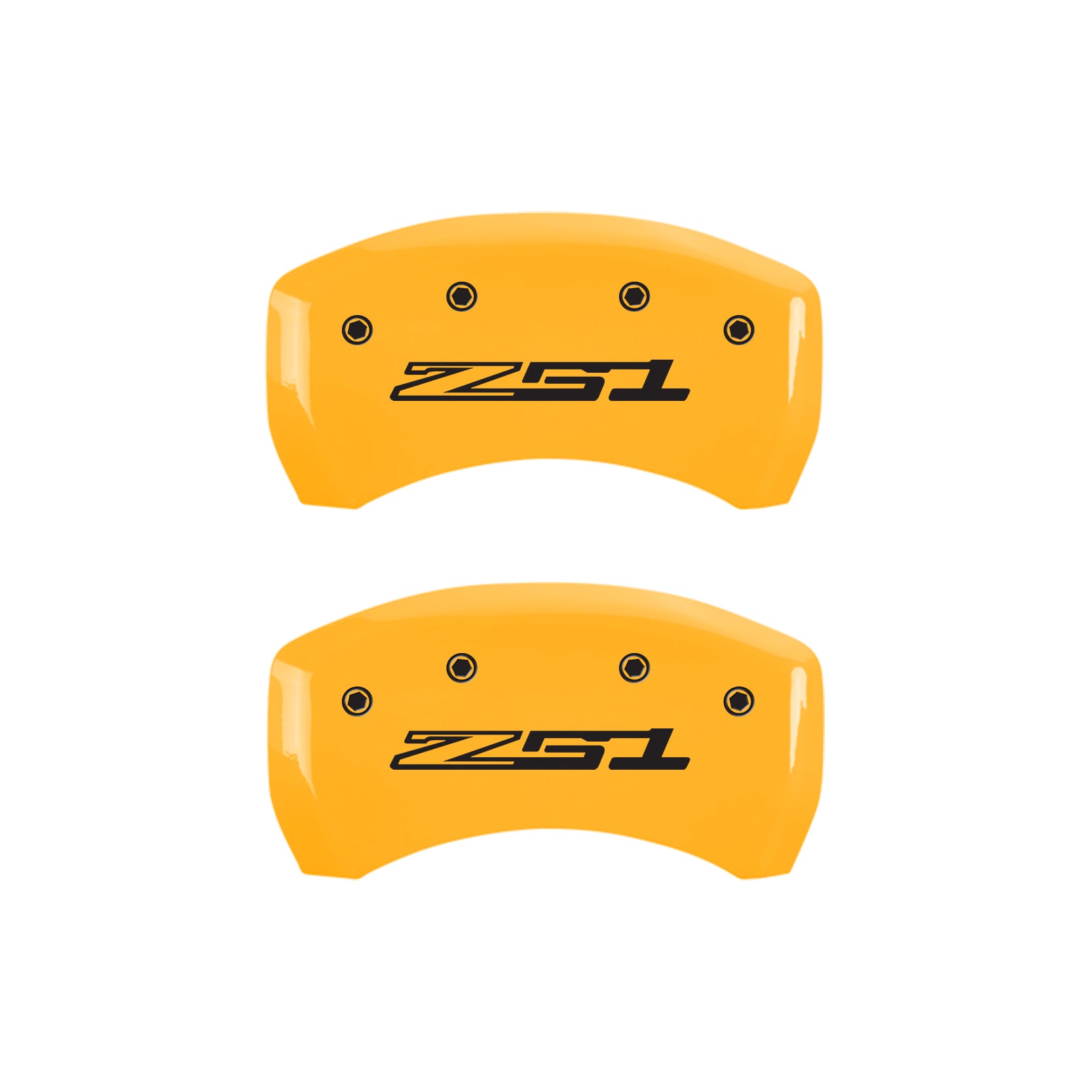 Z51 2015 Style 2, Yellow - C8 Corvette 4-Piece MGP Brake Caliper Covers