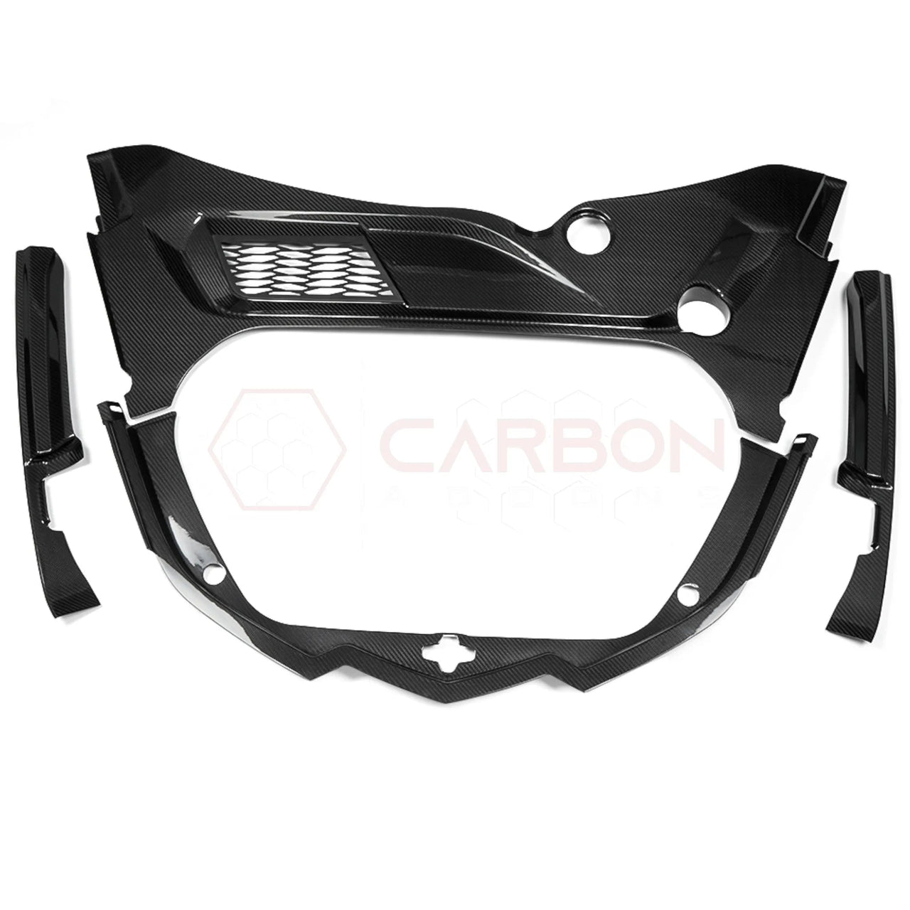 C8 Corvette Real Carbon Fiber Front Trunk (Frunk) Replacement Trim Panels | Stingray, Z06 & E-Ray (2020–2026 Coupe)