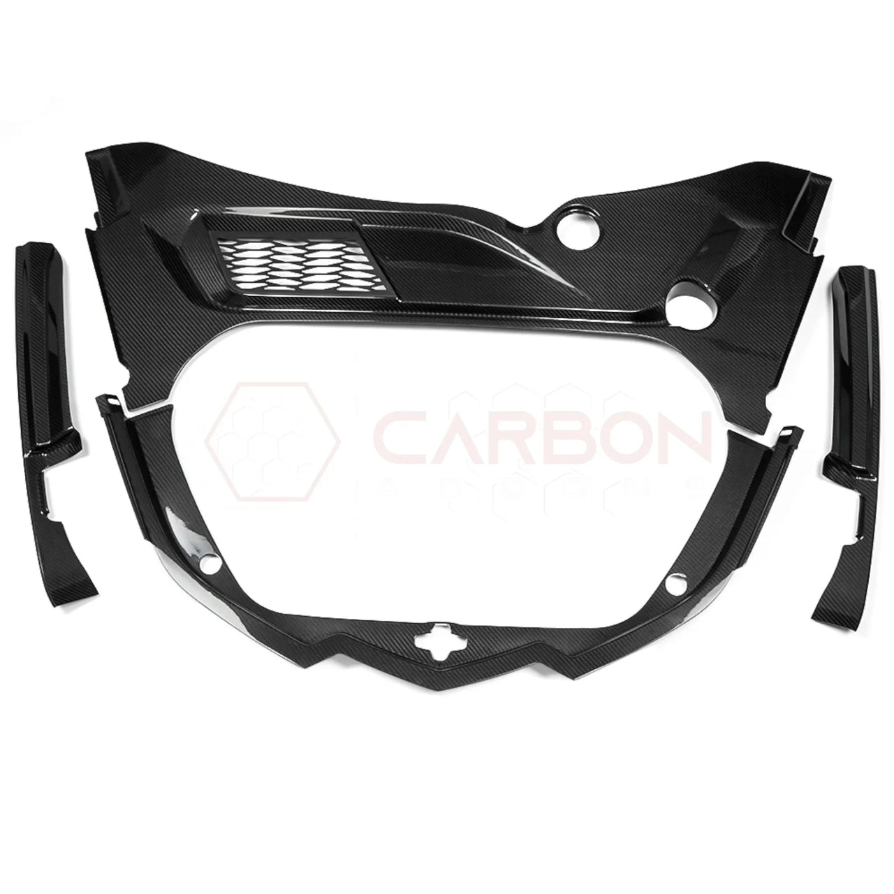 C8 Corvette Real Carbon Fiber Front Trunk (Frunk) Replacement Trim Panels | Stingray, Z06 & E-Ray (2020–2026 Coupe)