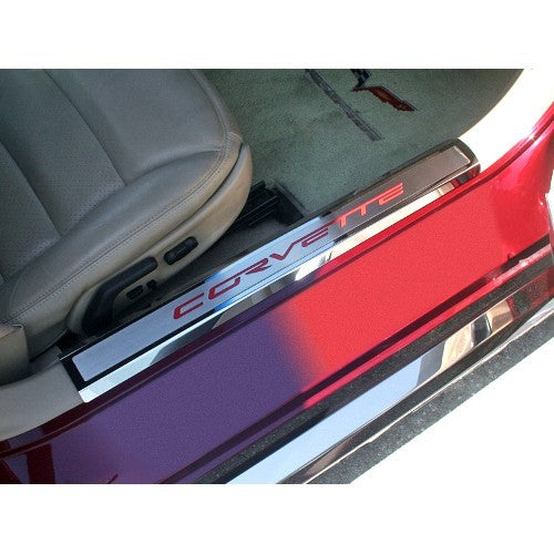 C6 Corvette | Doorsills | Executive Series | Color Carbon Fiber Inlay - [Corvette Store Online]