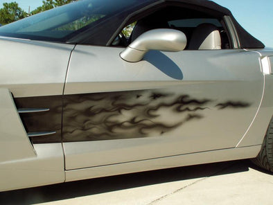 C6 Corvette Side Graphic Black Flame Sport Fade | 2005-2013 - [Corvette Store Online]