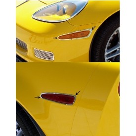 C6 Z06/GS/ZR1 Corvette | Side Marker Light Bezels | 4 pc | Polished - [Corvette Store Online]