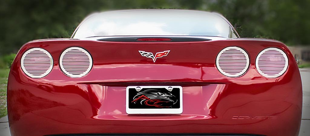 C6 Corvette | Taillight Covers | Billet Style | 4 pc | Polished | 2005-2013 - [Corvette Store Online]