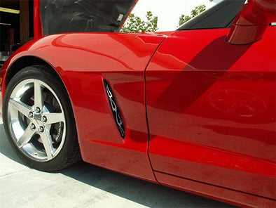 C6 Corvette | Vent Grilles | Flame Style Side | 2 pc Front - [Corvette Store Online]