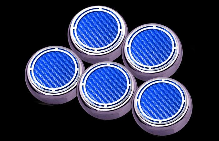 C5/C6 Corvette Engine Fluid Cap Cover 5Pc Slotted Set - [Corvette Store Online]