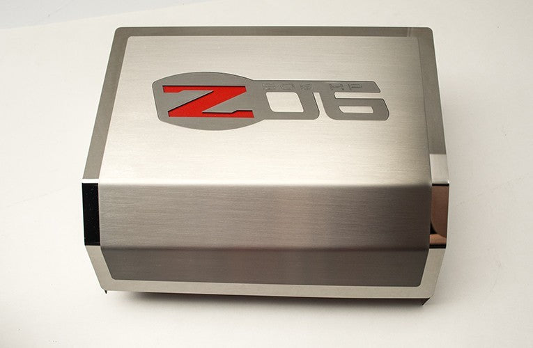 C6 Z06 Corvette | Fuse Box Cover | Brushed/Polished | Z06 Logo - [Corvette Store Online]