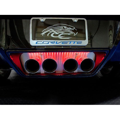 C7 Corvette Stingray | Brushed Illuminated Exhaust Filler Panel - [Corvette Store Online]
