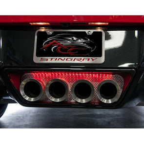 C7 Corvette Perforated Illuminated Exhaust Filler Panel - [Corvette Store Online]