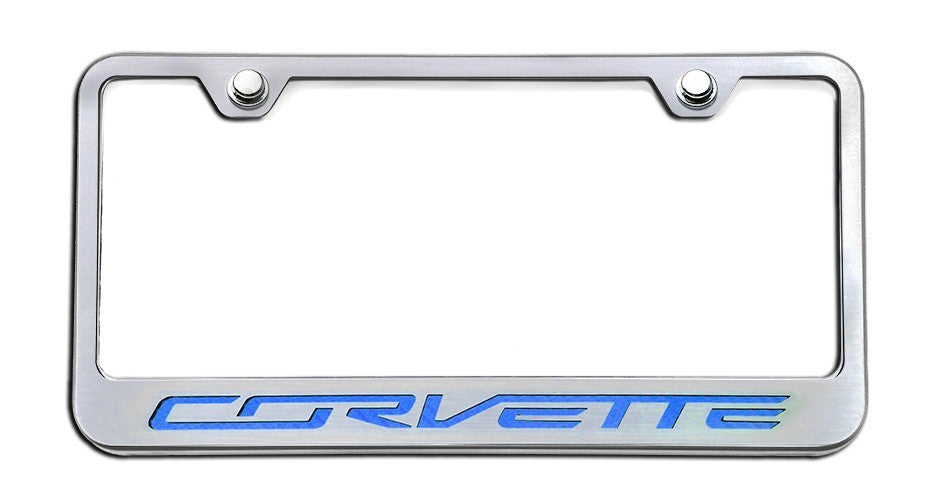 C7 Corvette Stingray | License Plate Frame | "Corvette" Lettering - [Corvette Store Online]