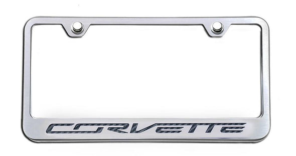 C7 Corvette License Plate Frame | "Corvette" Lettering